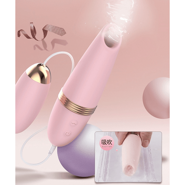Succionador De Clitoris Y Pezones Con Huevo Vibrador