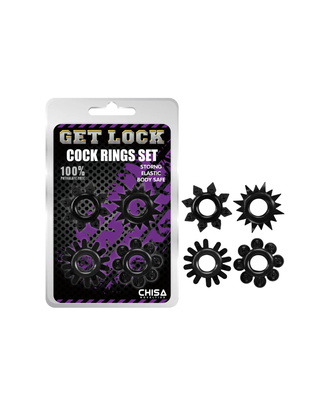 Anillos Para Pene Kit X 4 Negro