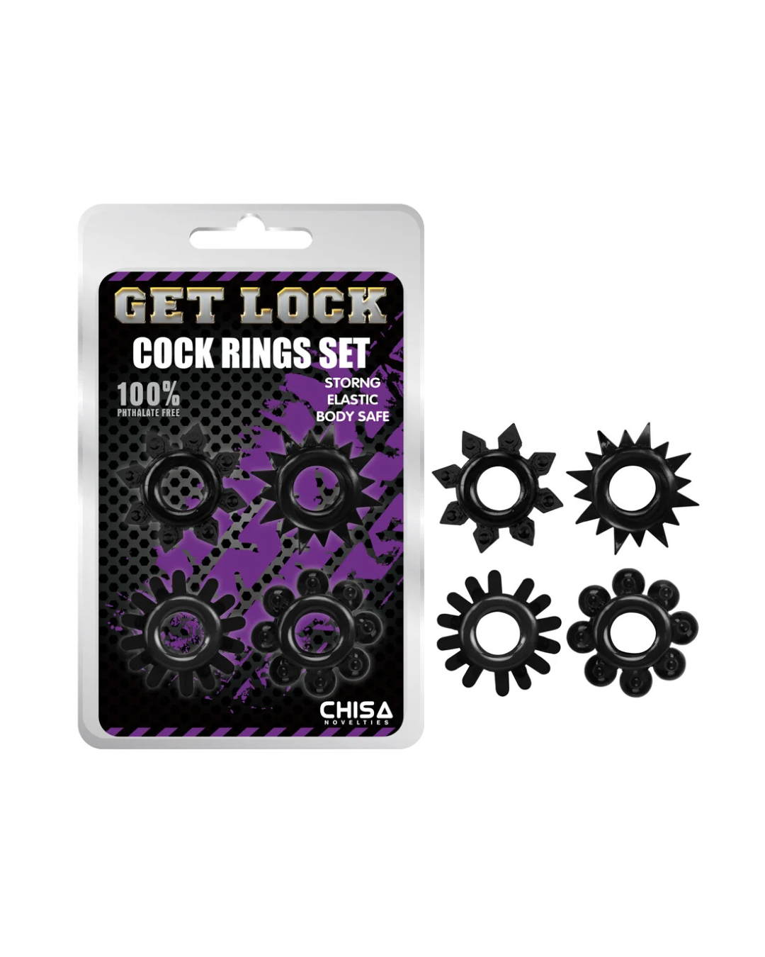 Anillos Para Pene Kit X 4 Negro