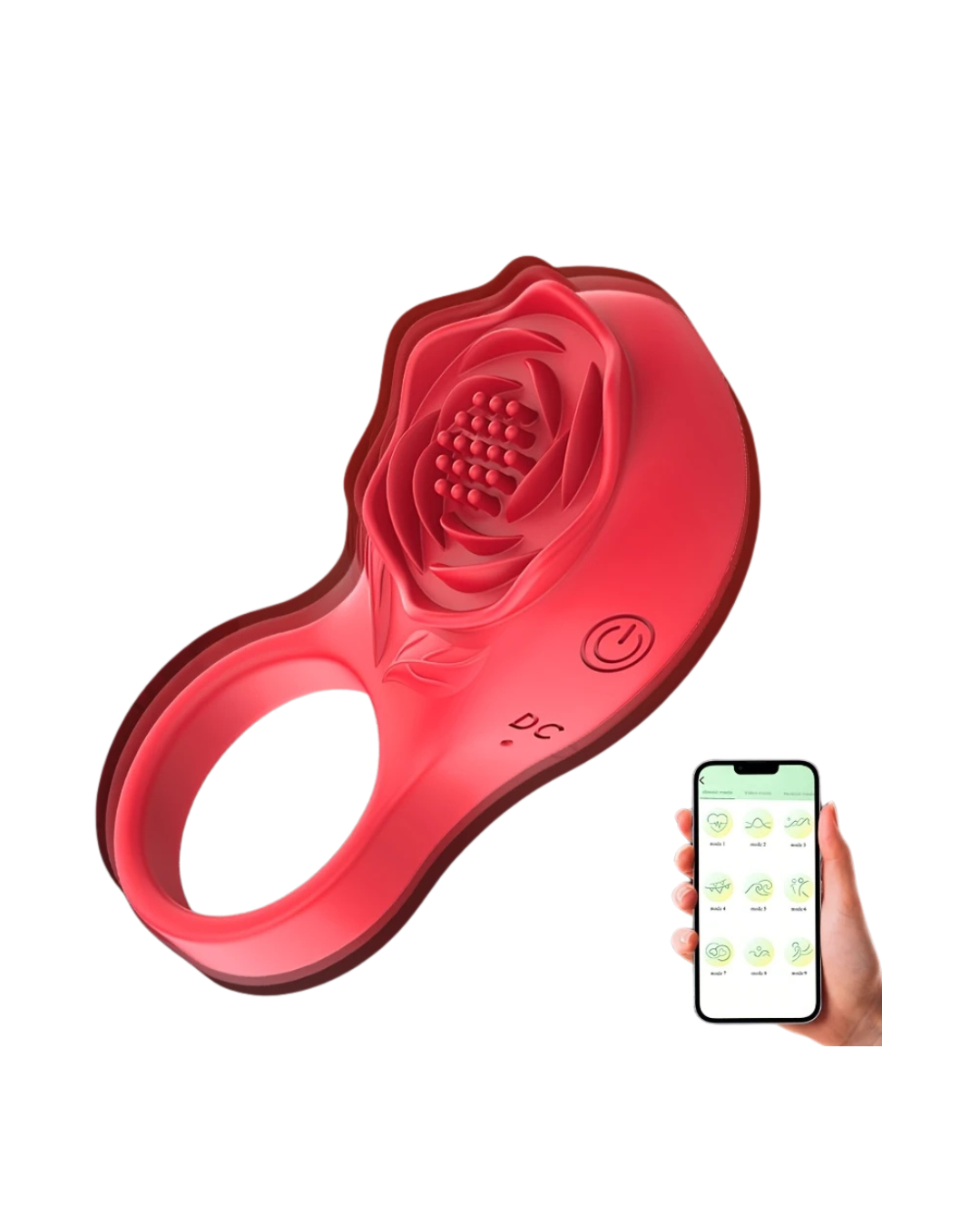 Anillo vibrador con APP Rose Recargable