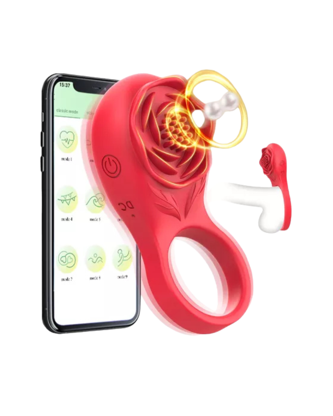 Anillo vibrador con APP Rose Recargable