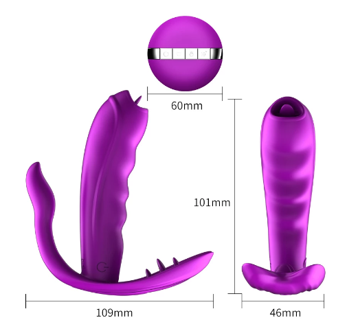 Vibrador Triple Estimulacion Con Calefaccion Y Control Remoto Fox