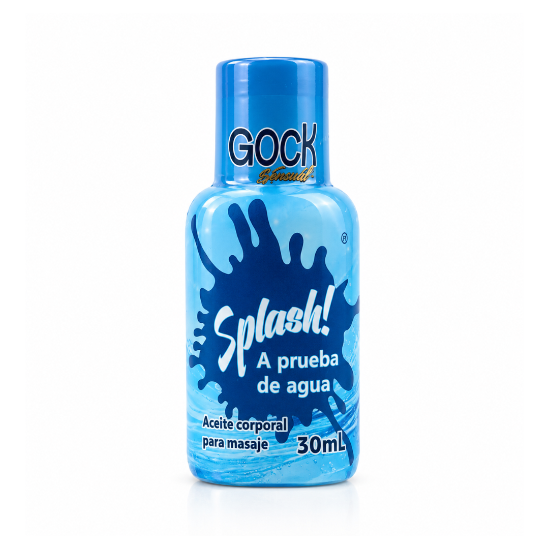 Lubricante Splash Gock Siliconado - Uso Acuático, Anal y Para Masajes - 30 ML.