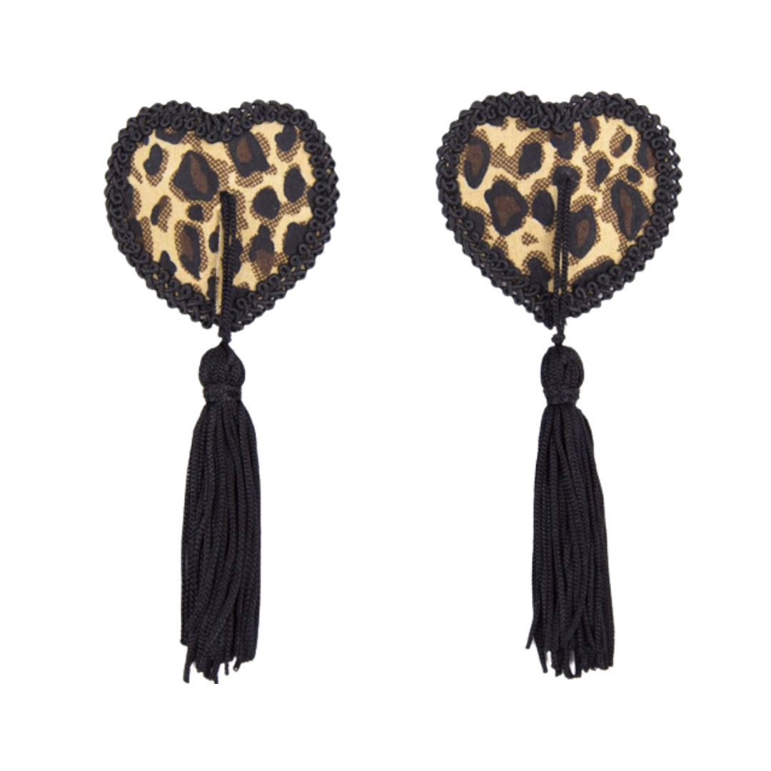 Pezoneras Animal Print Con Flecos