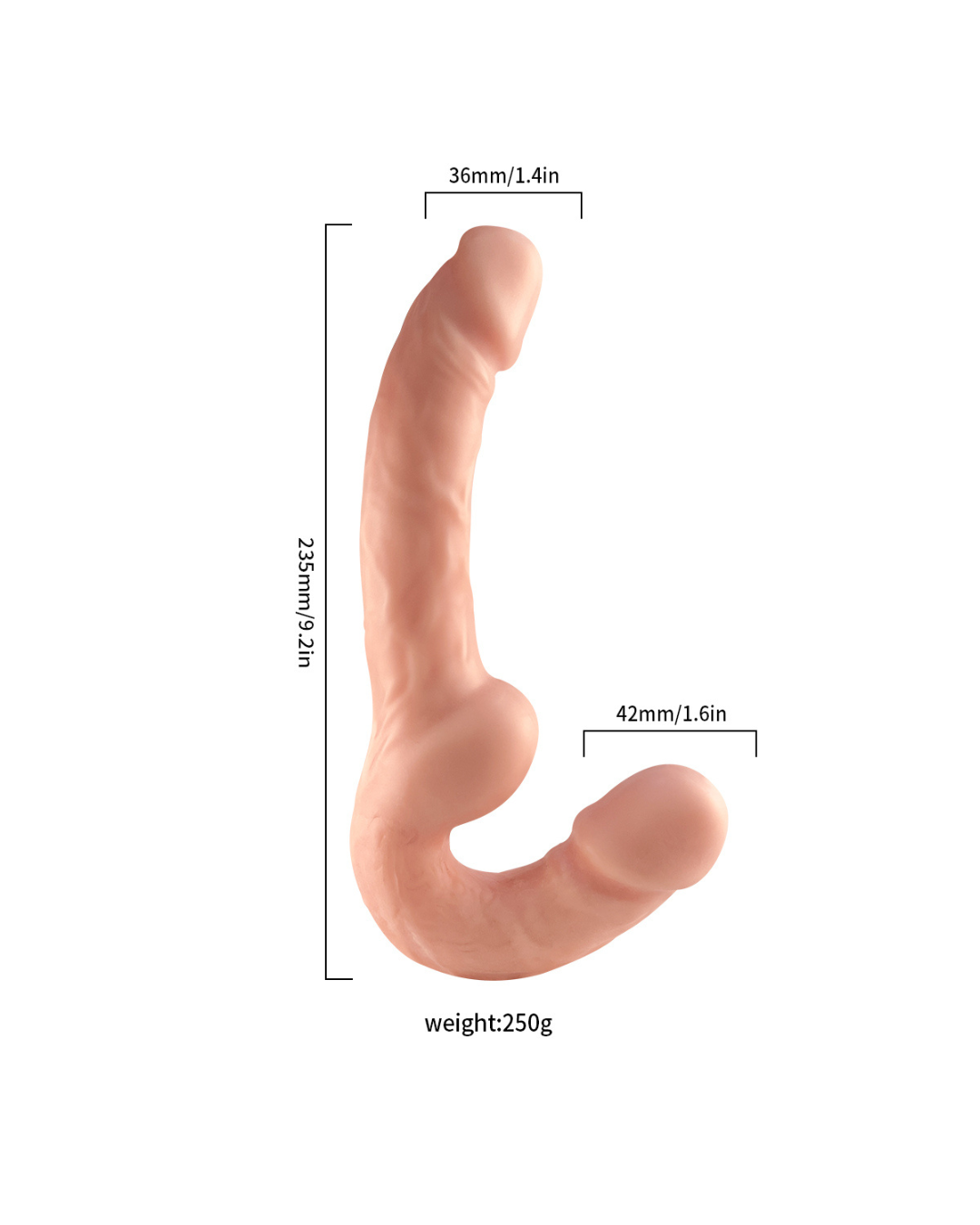 Dildo doble (strapless)