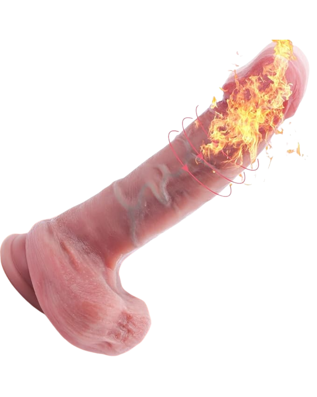 Dildo Vibrador Realista con Rebote, Calefacción y Control Remoto