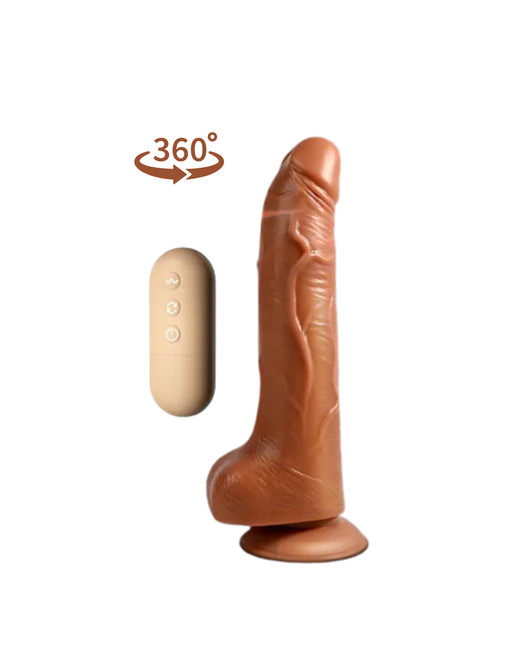 Dildo Vibrador 360° con Control remoto y Recargable