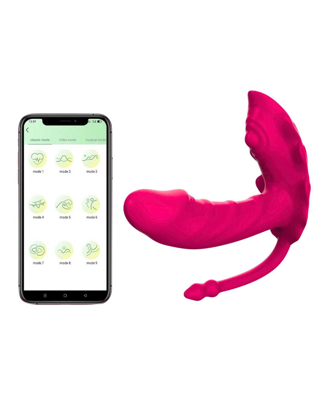 Vibrador con Aplicación y Triple Estimulación