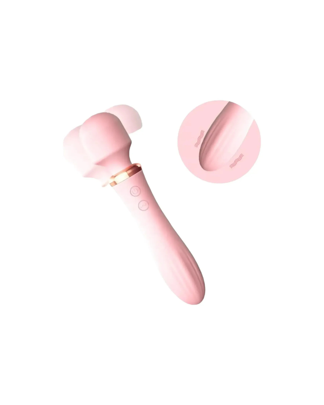 Vibrador Dual Tipo Microfoto con Textura y Temperatura